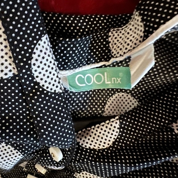 vintage cool Fx large polka dots  top Sz M - Picture 2 of 9